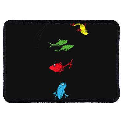 Two Fish Red Fish Blue Fish Rectangle Patch Designed By Bariteau Hannah