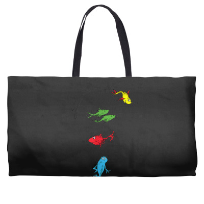 Two Fish Red Fish Blue Fish Weekender Totes Designed By Bariteau Hannah