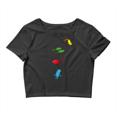 Two Fish Red Fish Blue Fish Crop Top Designed By Bariteau Hannah