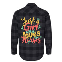 Just A Girl Who Loves Horses Gift Graphic Flannel Shirt | Artistshot