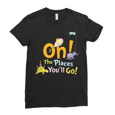 The Places You'll Go Ladies Fitted T-shirt Designed By Bariteau Hannah