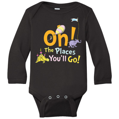 The Places You'll Go Long Sleeve Baby Bodysuit Designed By Bariteau Hannah
