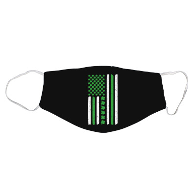 American Flag St Patricks Day Face Mask Designed By Bariteau Hannah