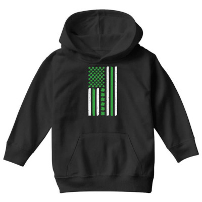 American Flag St Patricks Day Youth Hoodie Designed By Bariteau Hannah