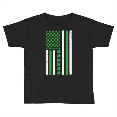 American Flag St Patricks Day Toddler T-shirt Designed By Bariteau Hannah