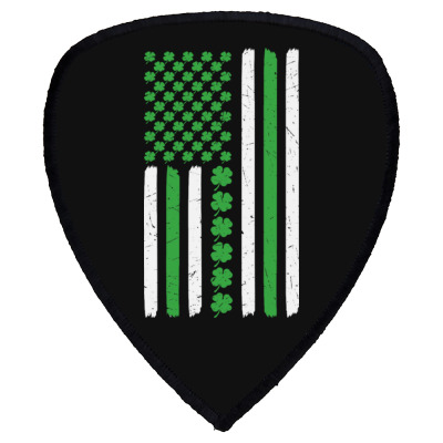American Flag St Patricks Day Shield S Patch Designed By Bariteau Hannah