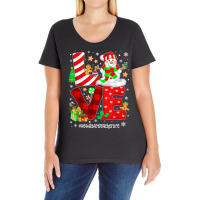 Love Head Start Teacher Life Snowman Christmas Teacher T Shirt Ladies Curvy T-shirt | Artistshot