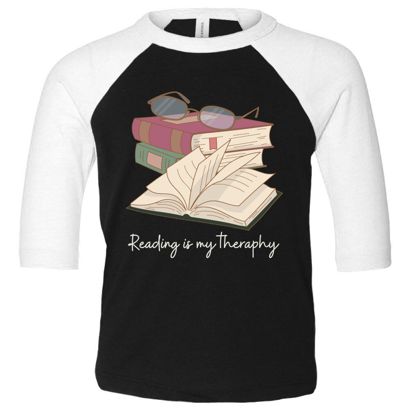 Reading Is My Theraphy 95 Toddler 3/4 Sleeve Tee by Sizemore Adame | Artistshot