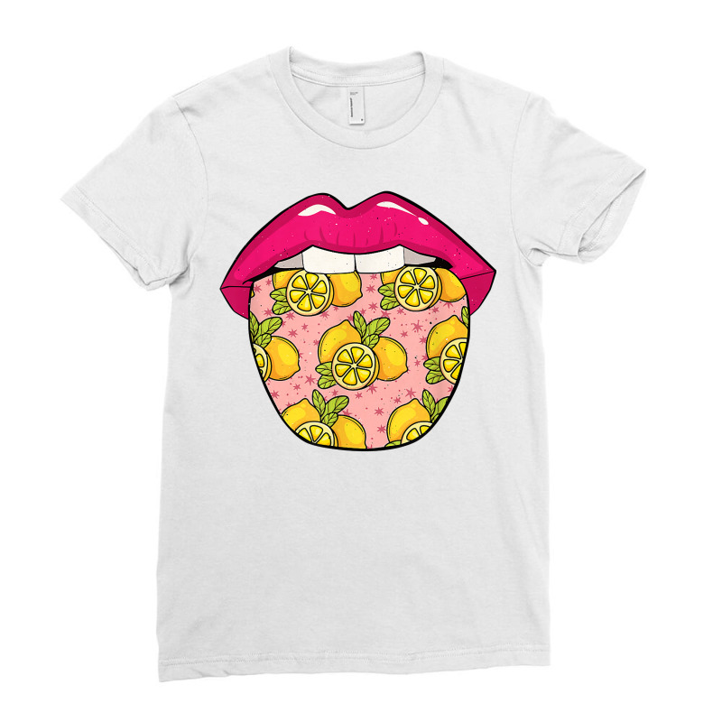 Lemons Tongue Citrus Fruit   Lemonade Lemons T Shirt Ladies Fitted T-Shirt by lavenakf44f | Artistshot