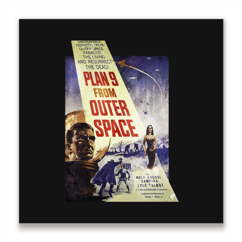 Plan 9 From Outer Space - Film Poster Metal Print Square | Artistshot