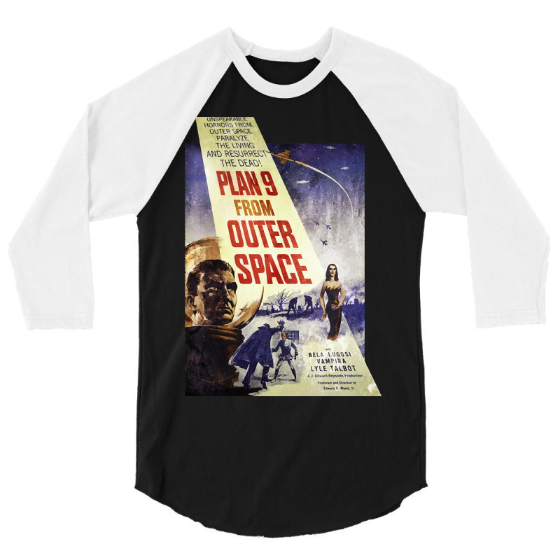 Plan 9 From Outer Space - Film Poster 3/4 Sleeve Shirt | Artistshot