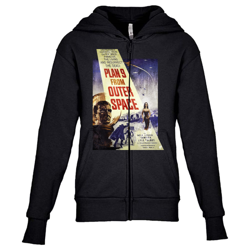 Plan 9 From Outer Space - Film Poster Youth Zipper Hoodie | Artistshot