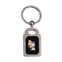 Plan 9 From Outer Space - Film Poster Silver Rectangle Keychain | Artistshot