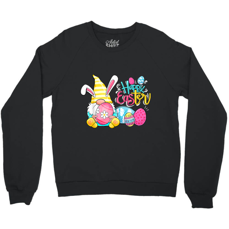 Bunny Gnome Rabbit Eggs Hunting Happy Easter Day Funny Crewneck Sweatshirt | Artistshot