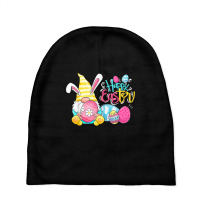 Bunny Gnome Rabbit Eggs Hunting Happy Easter Day Funny Baby Beanies | Artistshot