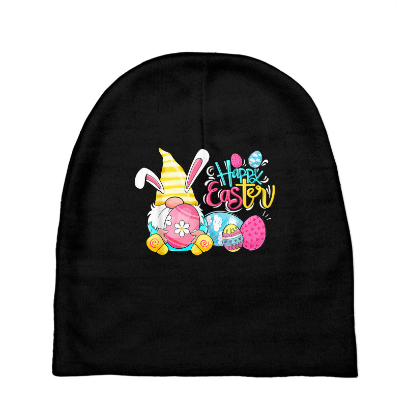 Bunny Gnome Rabbit Eggs Hunting Happy Easter Day Funny Baby Beanies | Artistshot