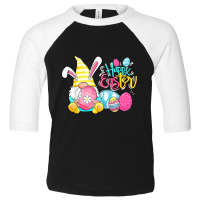 Bunny Gnome Rabbit Eggs Hunting Happy Easter Day Funny Toddler 3/4 Sleeve Tee | Artistshot