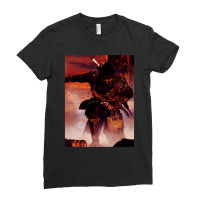 Ghost Of Tsushima Samurai Anime Warriors Ladies Fitted T-shirt | Artistshot