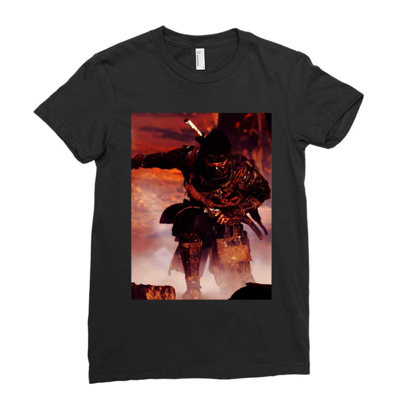 Ghost Of Tsushima Samurai Anime Warriors Ladies Fitted T-Shirt by KathrynHabstritt | Artistshot