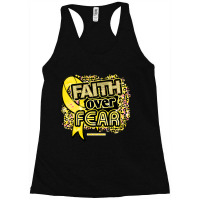 Endometriosis Awareness  Ribbon Faith Over Fear Leopard Gift For Endom Racerback Tank | Artistshot