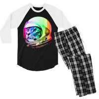 Astronaut Space Cat Men's 3/4 Sleeve Pajama Set | Artistshot