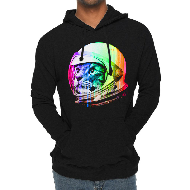 Astronaut Space Cat Lightweight Hoodie | Artistshot