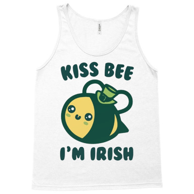 Kiss Bee I'm Irish Tank Top Designed By Bariteau Hannah