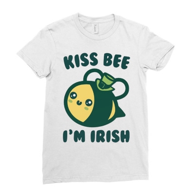 Kiss Bee I'm Irish Ladies Fitted T-shirt Designed By Bariteau Hannah