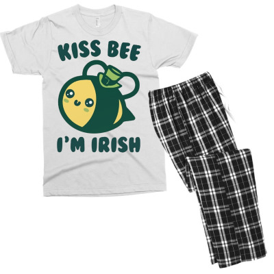 Kiss Bee I'm Irish Men's T-shirt Pajama Set Designed By Bariteau Hannah