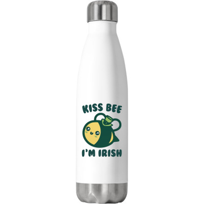 Kiss Bee I'm Irish Stainless Steel Water Bottle Designed By Bariteau Hannah