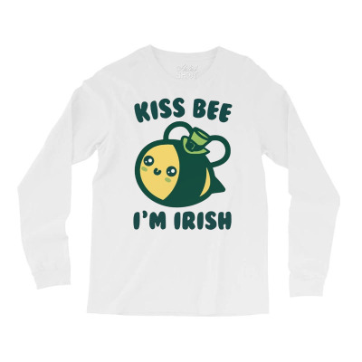 Kiss Bee I'm Irish Long Sleeve Shirts Designed By Bariteau Hannah
