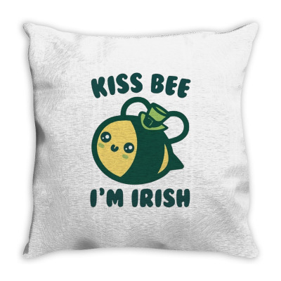 Kiss Bee I'm Irish Throw Pillow Designed By Bariteau Hannah