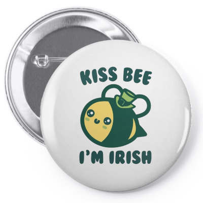 Kiss Bee I'm Irish Pin-back Button Designed By Bariteau Hannah