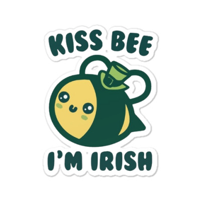 Kiss Bee I'm Irish Sticker Designed By Bariteau Hannah