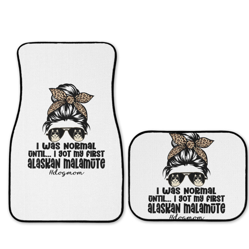 Normal Until Got My Alaskan Malamute Leopard Bandana Funny T Shirt Full Set Car Mats | Artistshot