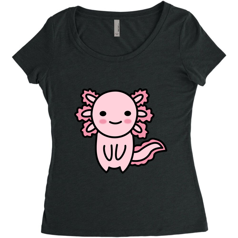 Cute Axolotl-szd1i Women's Triblend Scoop T-shirt by Min05 | Artistshot