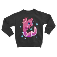 Cute Cartoon Axolotl With Bubbles Toddler Sweatshirt | Artistshot