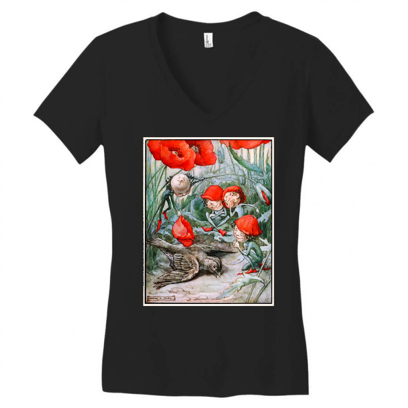 Vintage Fantasy Illustration. C1913 Women's V-Neck T-Shirt by seifertmurryq3jmxs | Artistshot