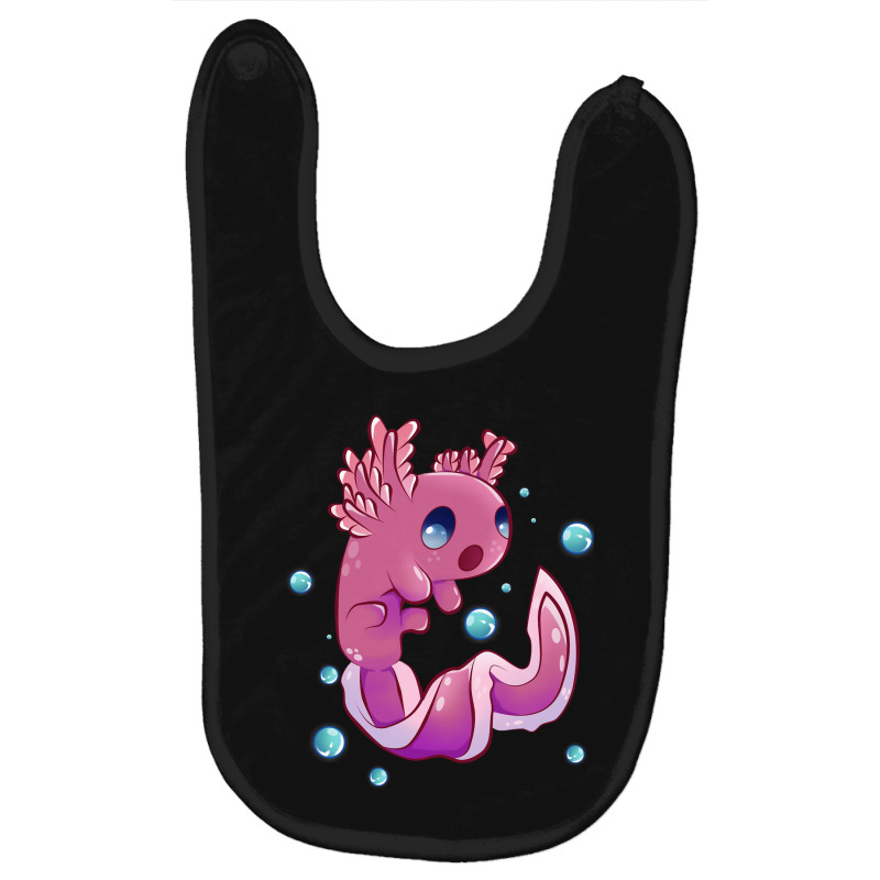 Cute Cartoon Axolotl With Bubbles Baby Bibs by Min08 | Artistshot