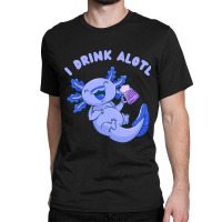 Cute Funny Axolotl Drinking Beer Classic T-shirt | Artistshot