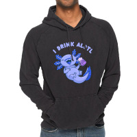 Cute Funny Axolotl Drinking Beer Vintage Hoodie | Artistshot