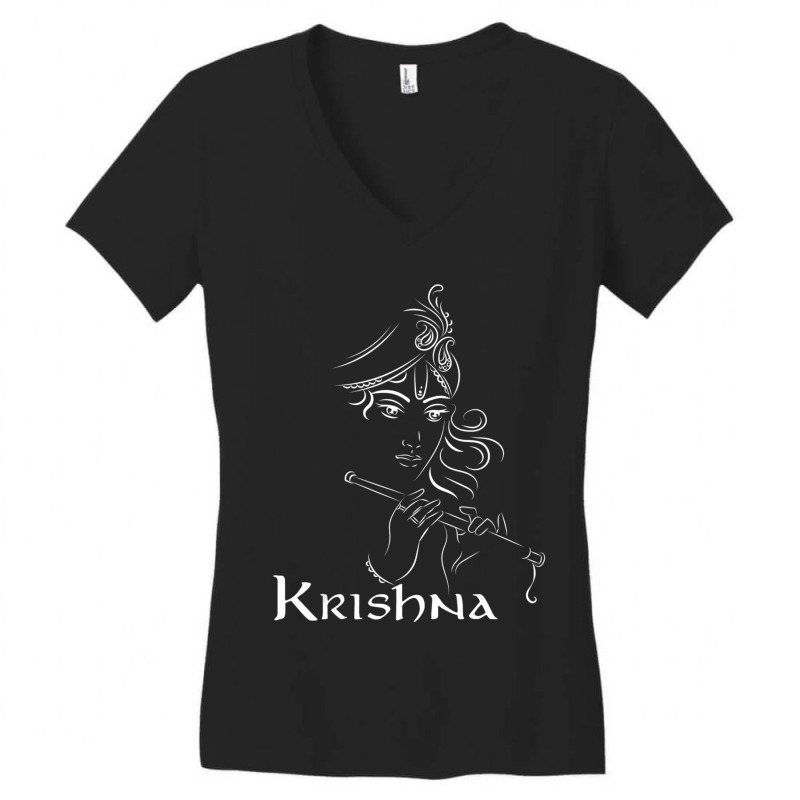 Hindus Hinduism Diwali Festival Gods Lord Krishna Women's V-Neck T-Shirt by degreesgunner | Artistshot