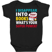 Reading I Disappear Into Books Baby Bodysuit | Artistshot