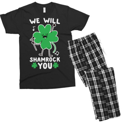 We Will Shamrock You Men's T-shirt Pajama Set Designed By Bariteau Hannah