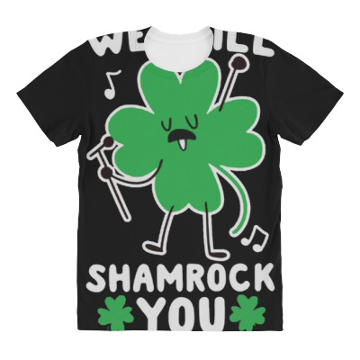 We Will Shamrock You All Over Women's T-shirt Designed By Bariteau Hannah