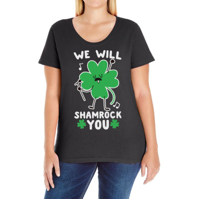 We Will Shamrock You Ladies Curvy T-shirt Designed By Bariteau Hannah