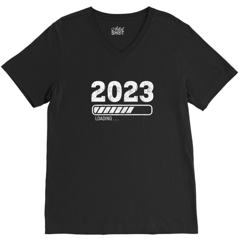 2023 Loading Happy New Year Funny New Year's Eve Party V-neck Tee | Artistshot