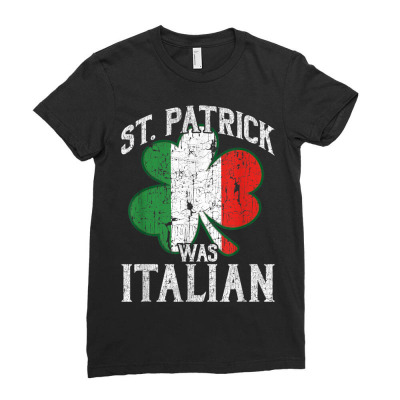 Patrick Was Italian Ladies Fitted T-shirt Designed By Bariteau Hannah