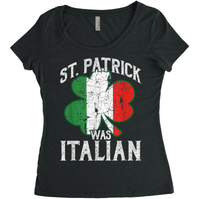 Patrick Was Italian Women's Triblend Scoop T-shirt Designed By Bariteau Hannah