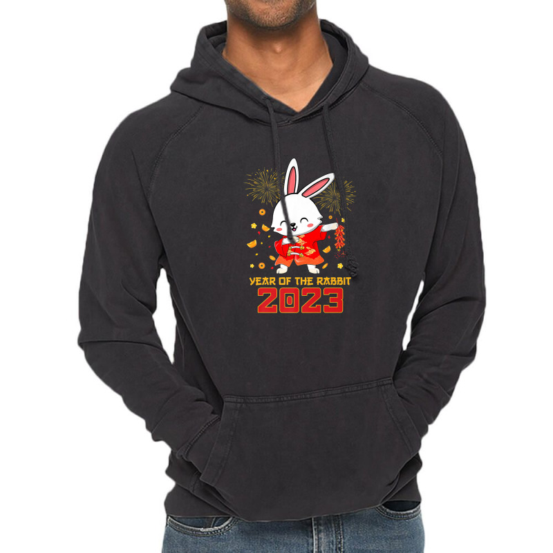 Dabbing Year Of The Rabbit - Happy Chinese New Year 2023 Vintage Hoodie | Artistshot